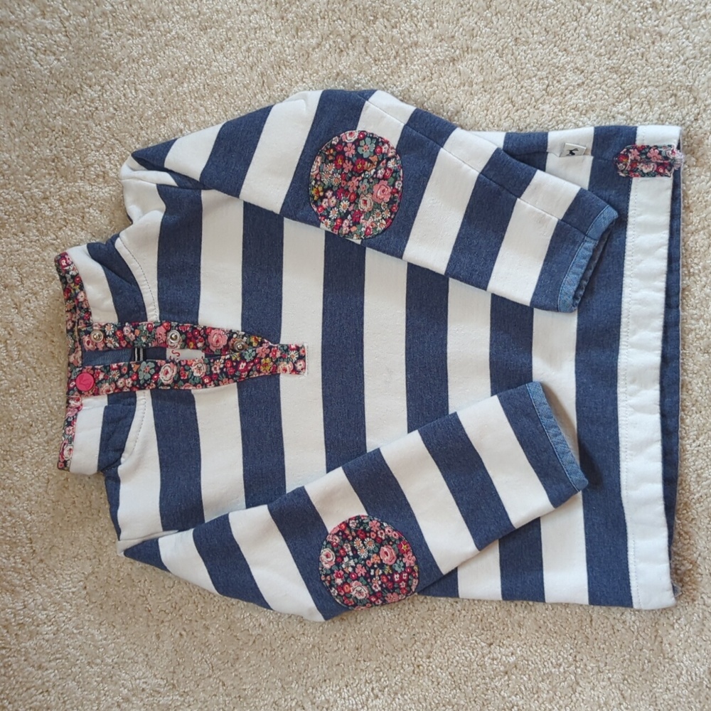 Joules size 6 year striped sweatshirt